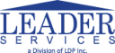Leader Services blue logo.